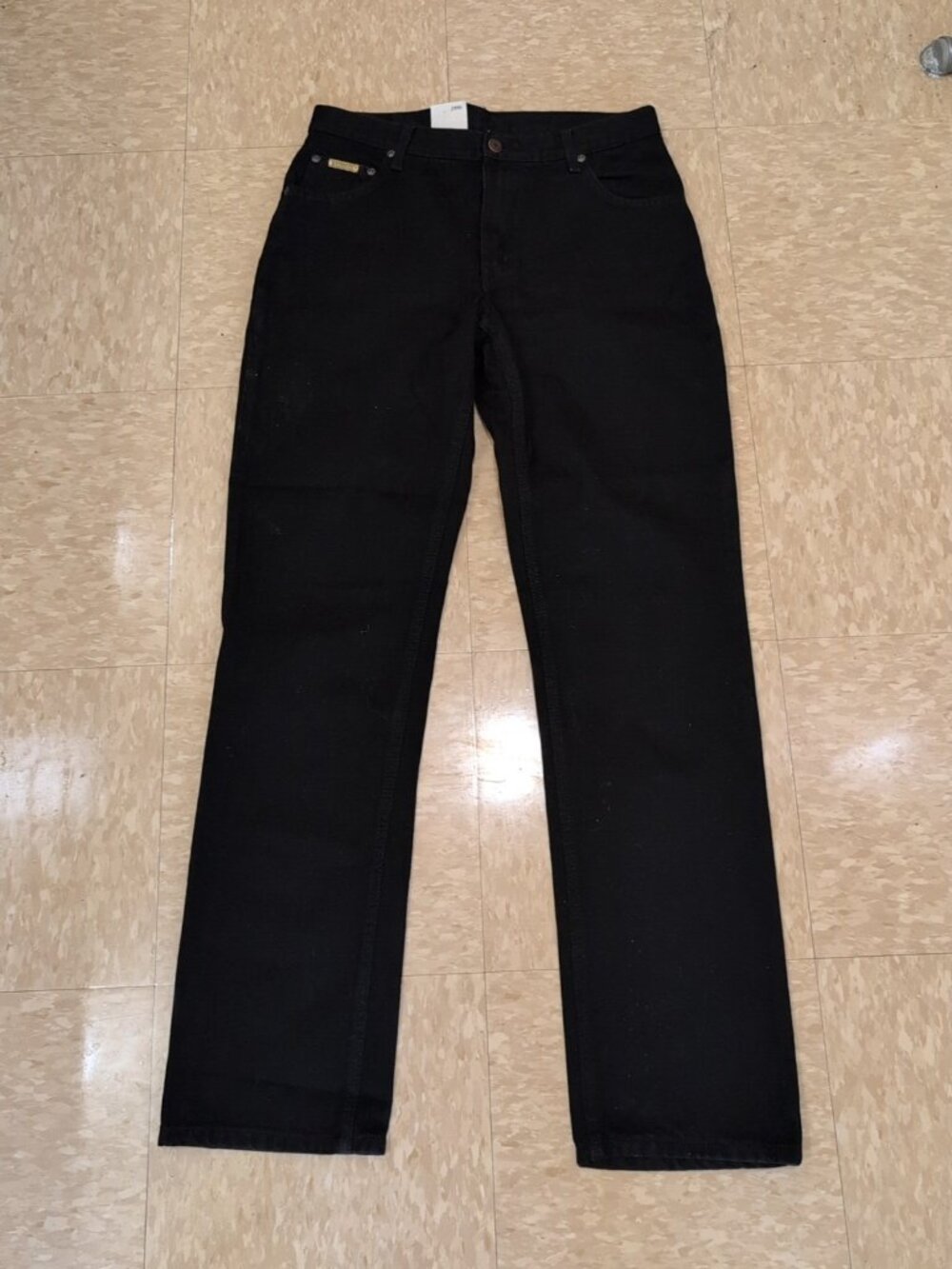 Maverick Pants Men's W33L34 NWT Clinton Black‎ Denim Jeans Straight Leg Cut